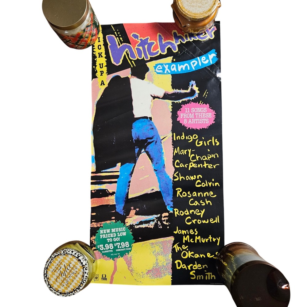 Hitchhiker Exampler Vintage 1990 Promo Album Poster 12x23 CBS Records Country